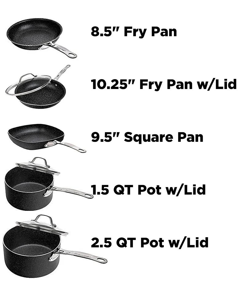 Granitestone cookware set for cooking, baking and frying — image 5